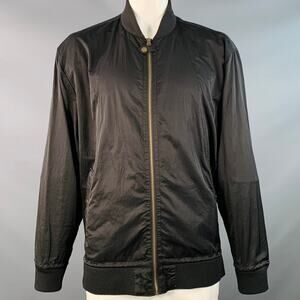 ROBERT GELLER x FIVE FOUR Size XXL Black Polyester Nylon Bomber Jacket